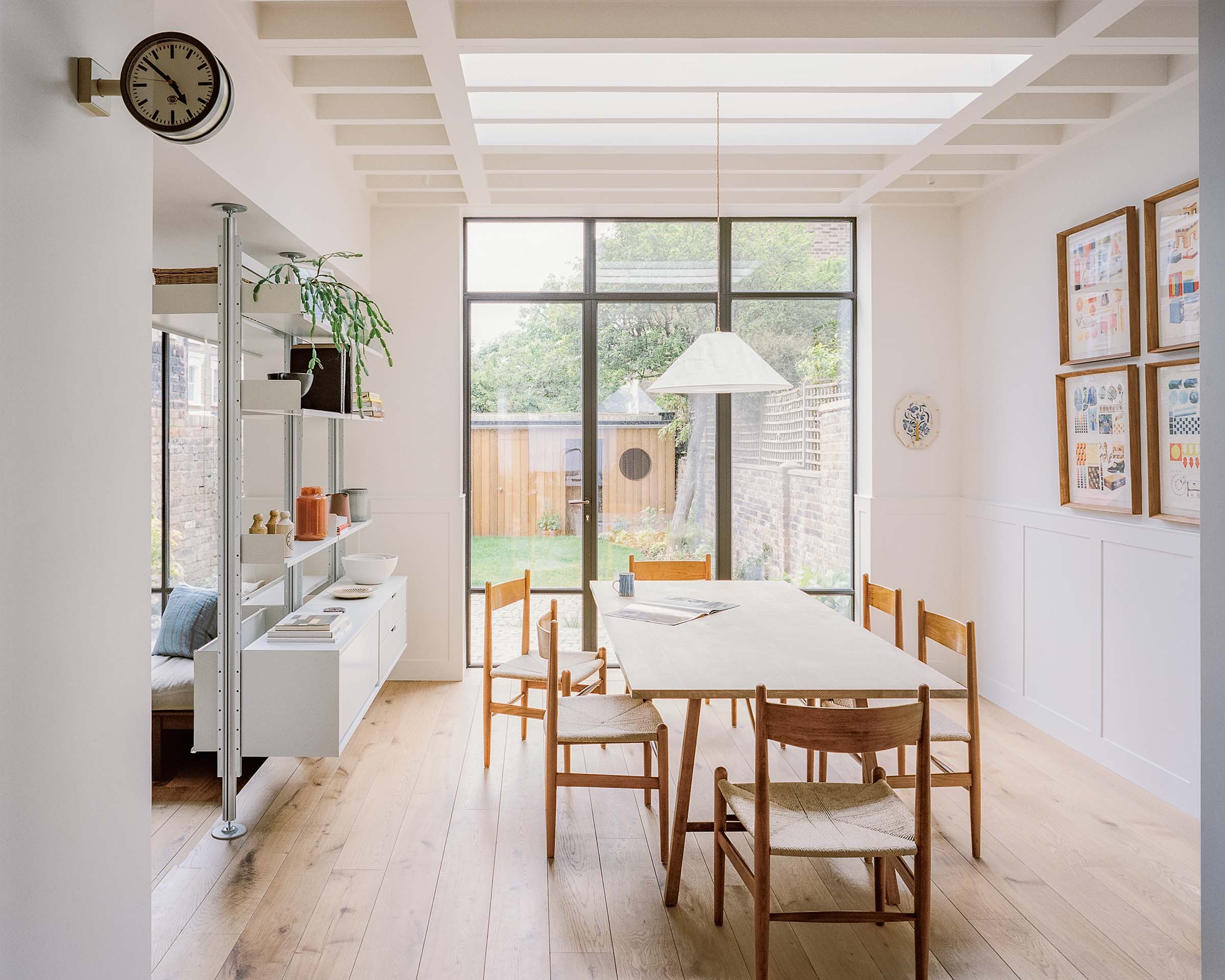 kentish town house rear extension with wood floor and crittal