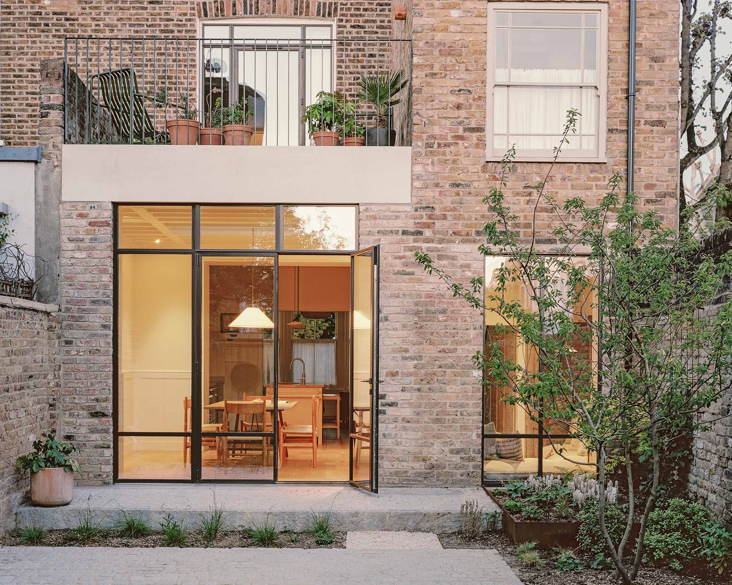 kentish town house refurbishment with brick and crittal rear extension