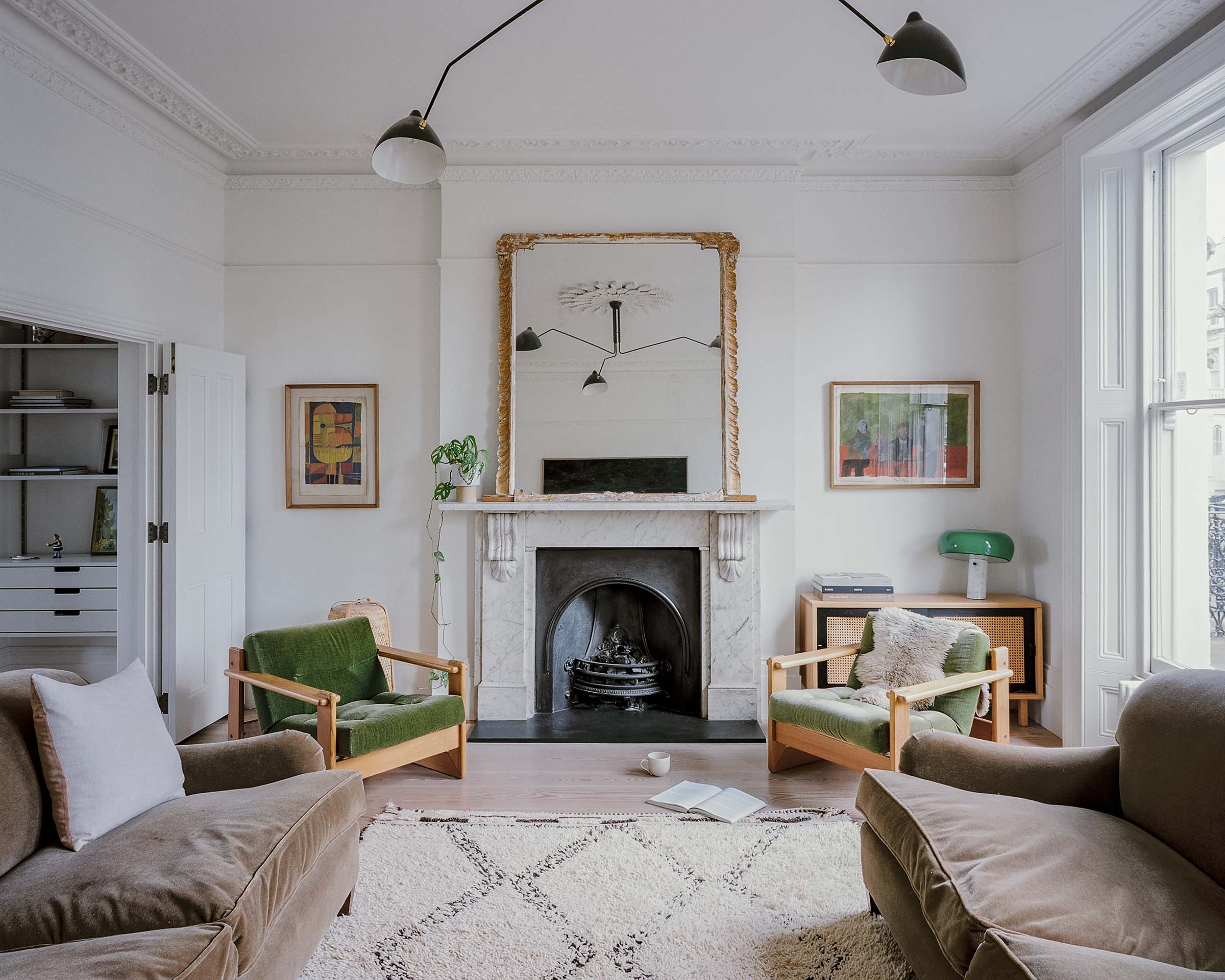 first floor living reception room dinesen floor and large sash windows