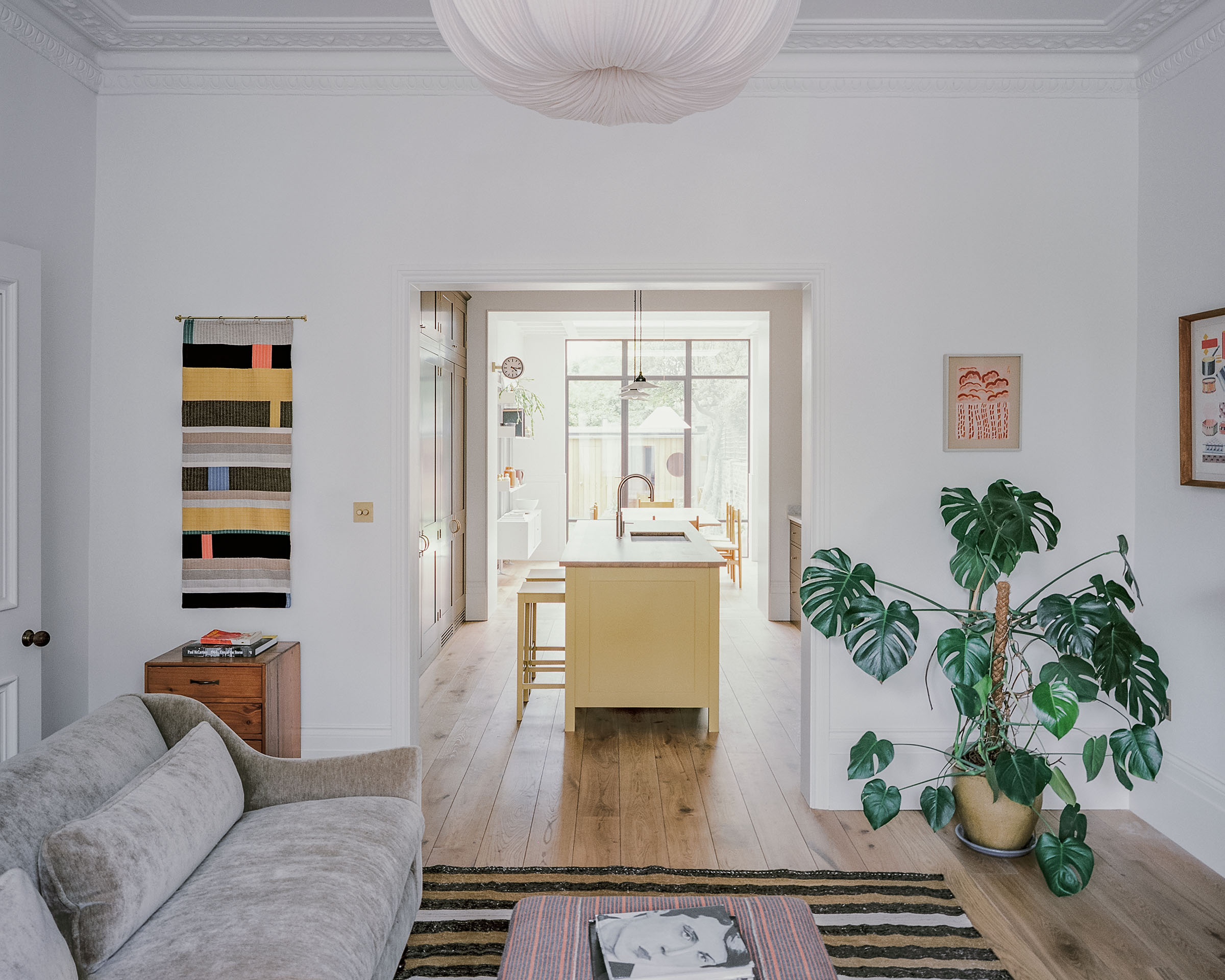 kentish town refurbishment of a victorian house with colourful kitchen and wood floor